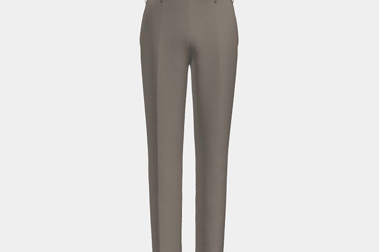 Pantalone su misura lana e seta 150s beige Caccioppoli