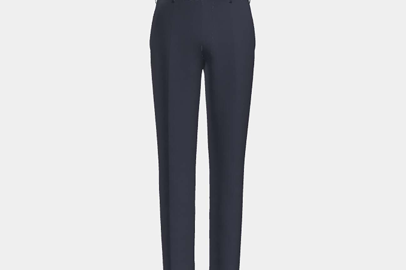 Canonico blue 110s wool tailored trousers