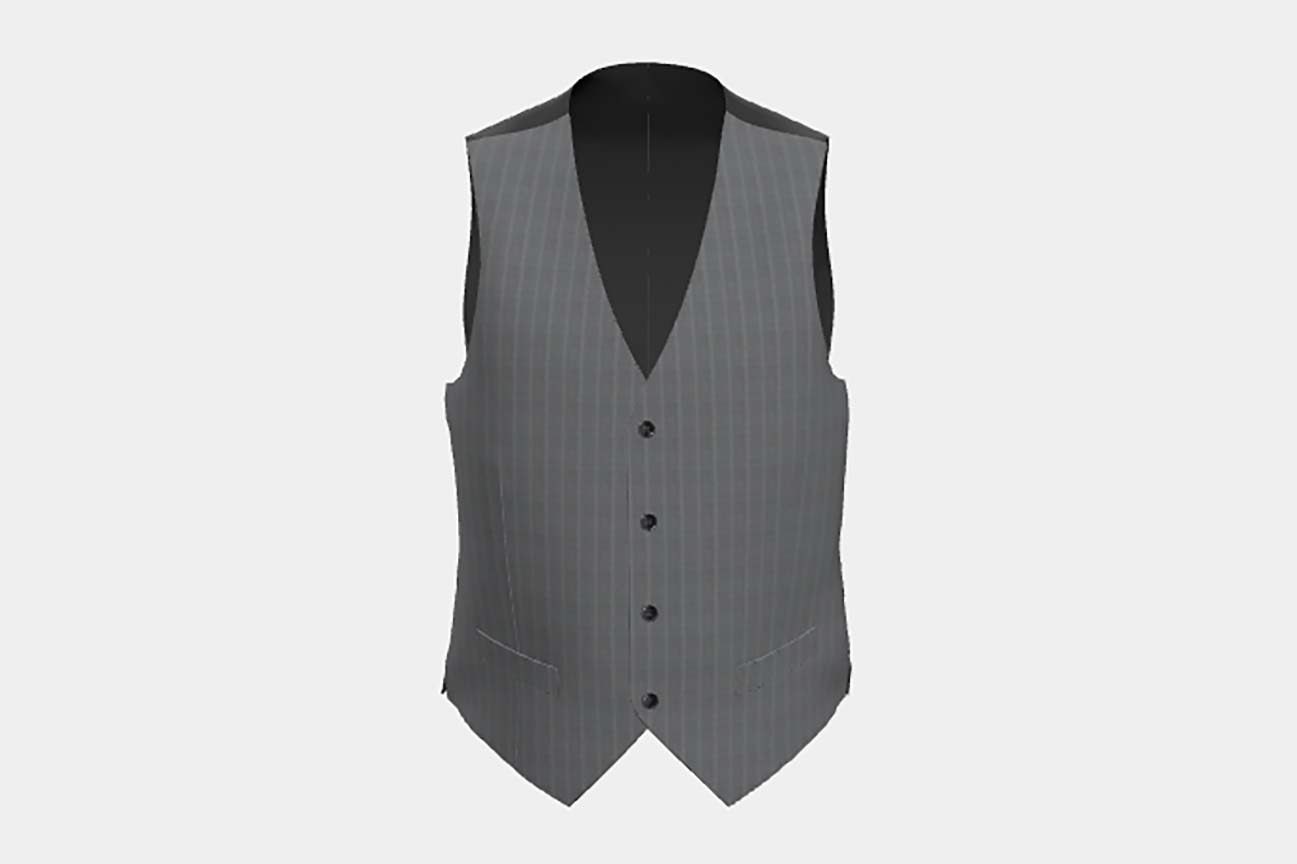Canonico gray 120s wool tailored vest