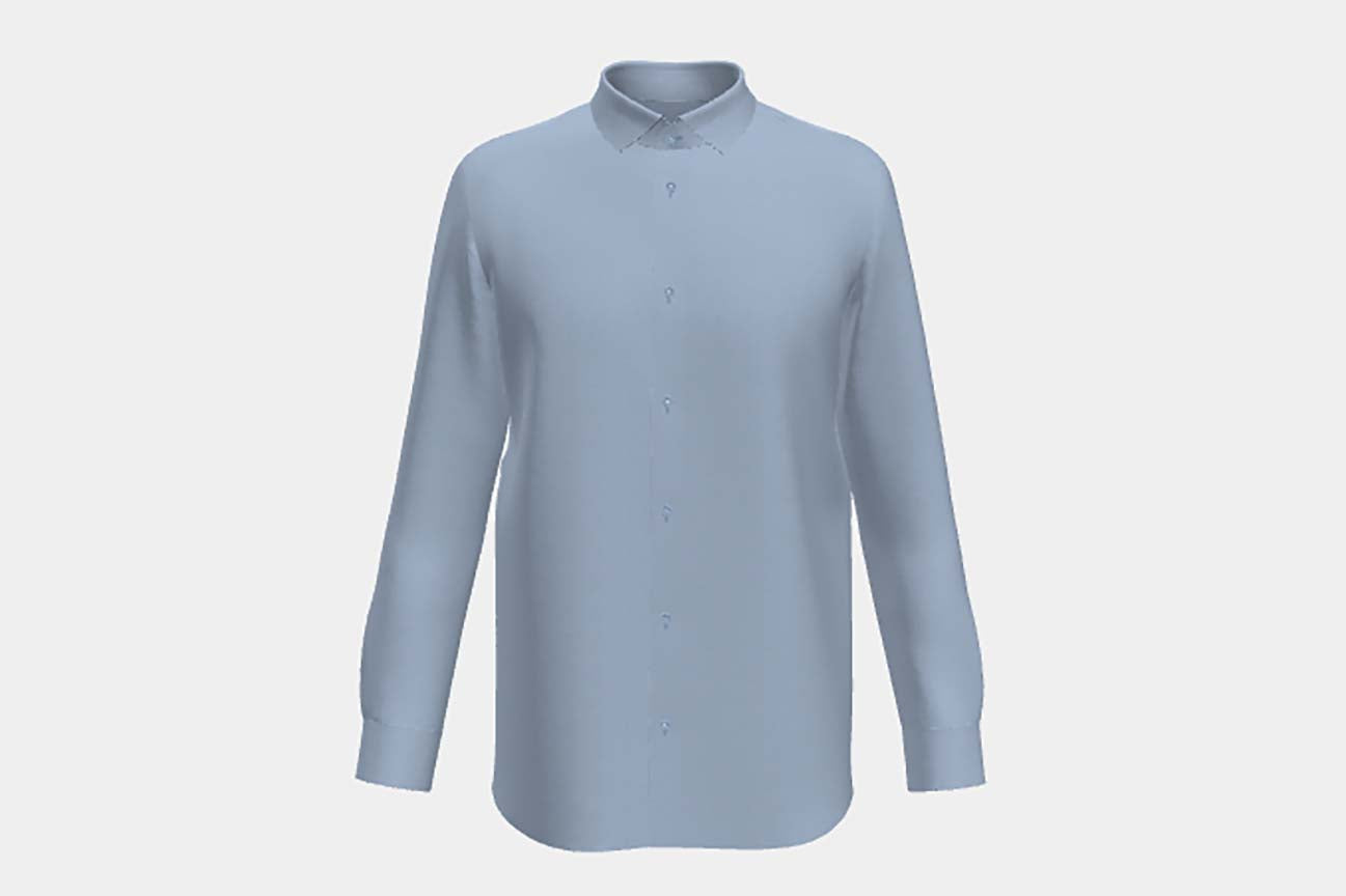 Camicia su misura lino e cotone grigio chiaro