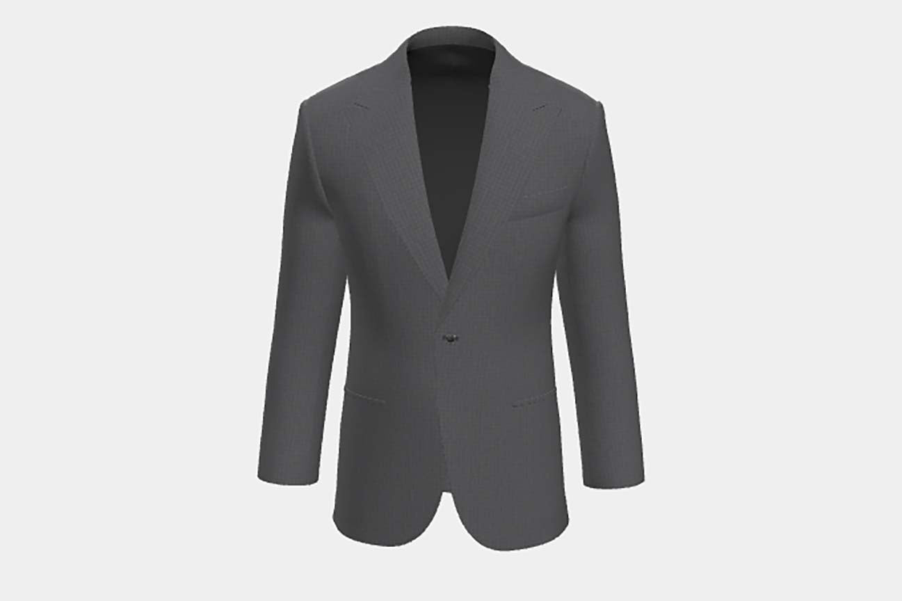 Canonico gray 110s wool tailored jacket
