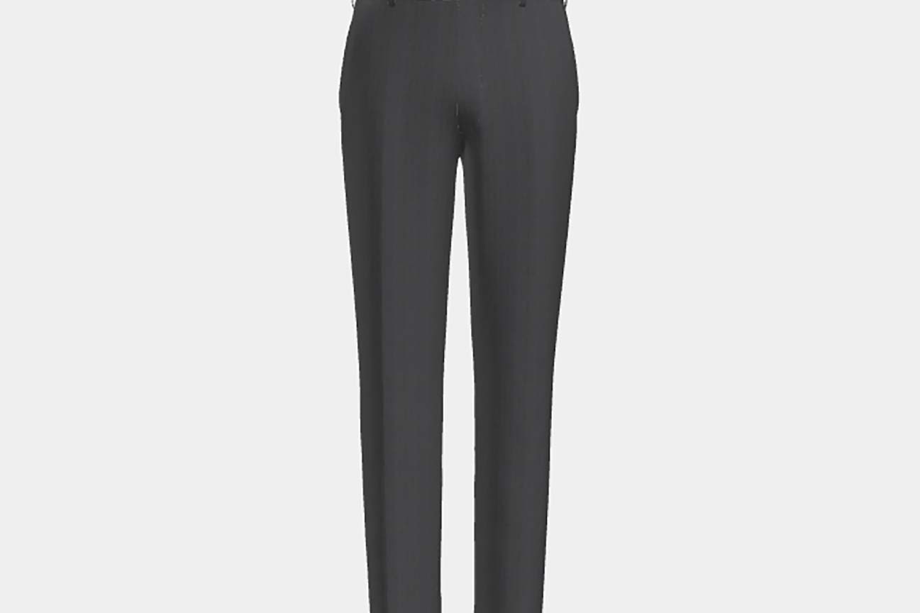 Pantalon tailleur en laine gris 110's Canonico