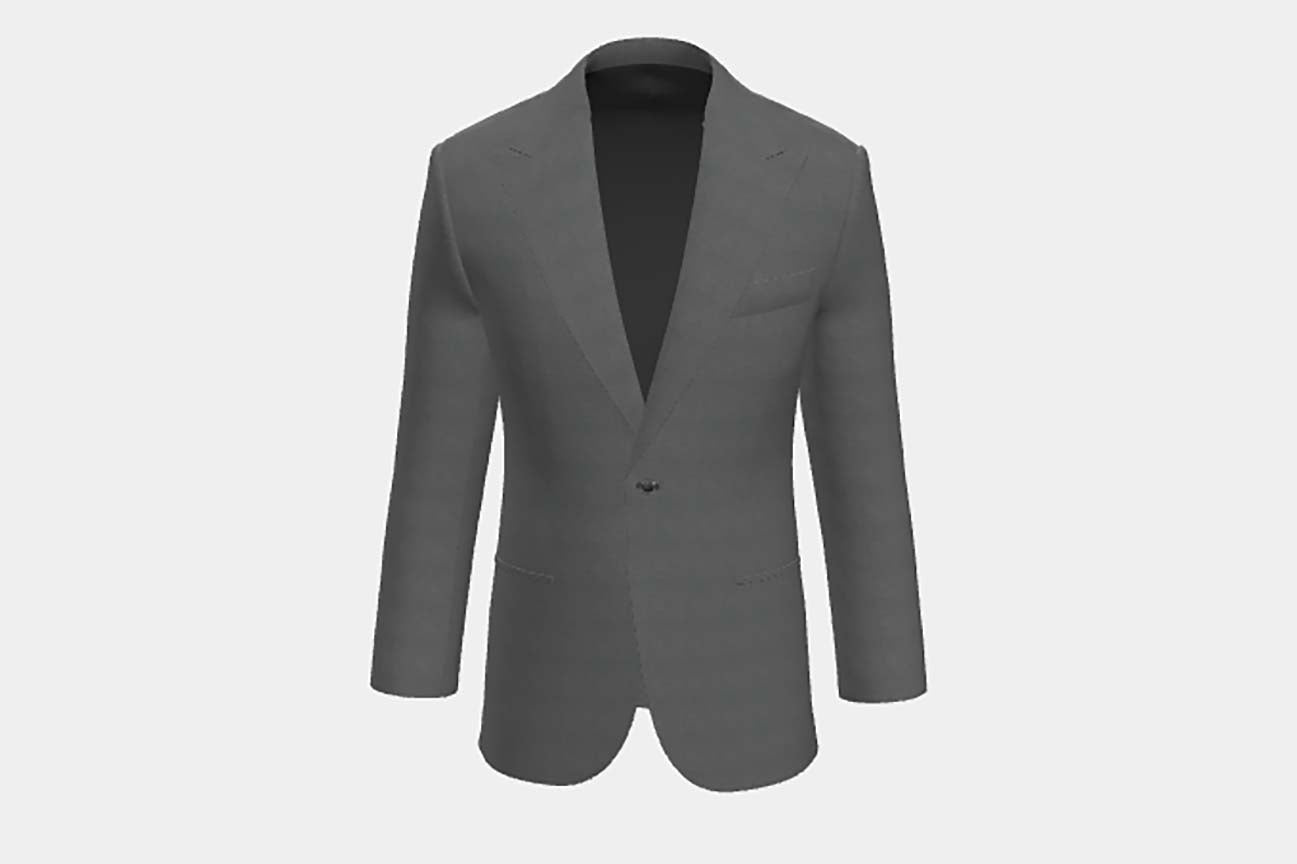 Veste tailleur en laine grise 110s Canonico