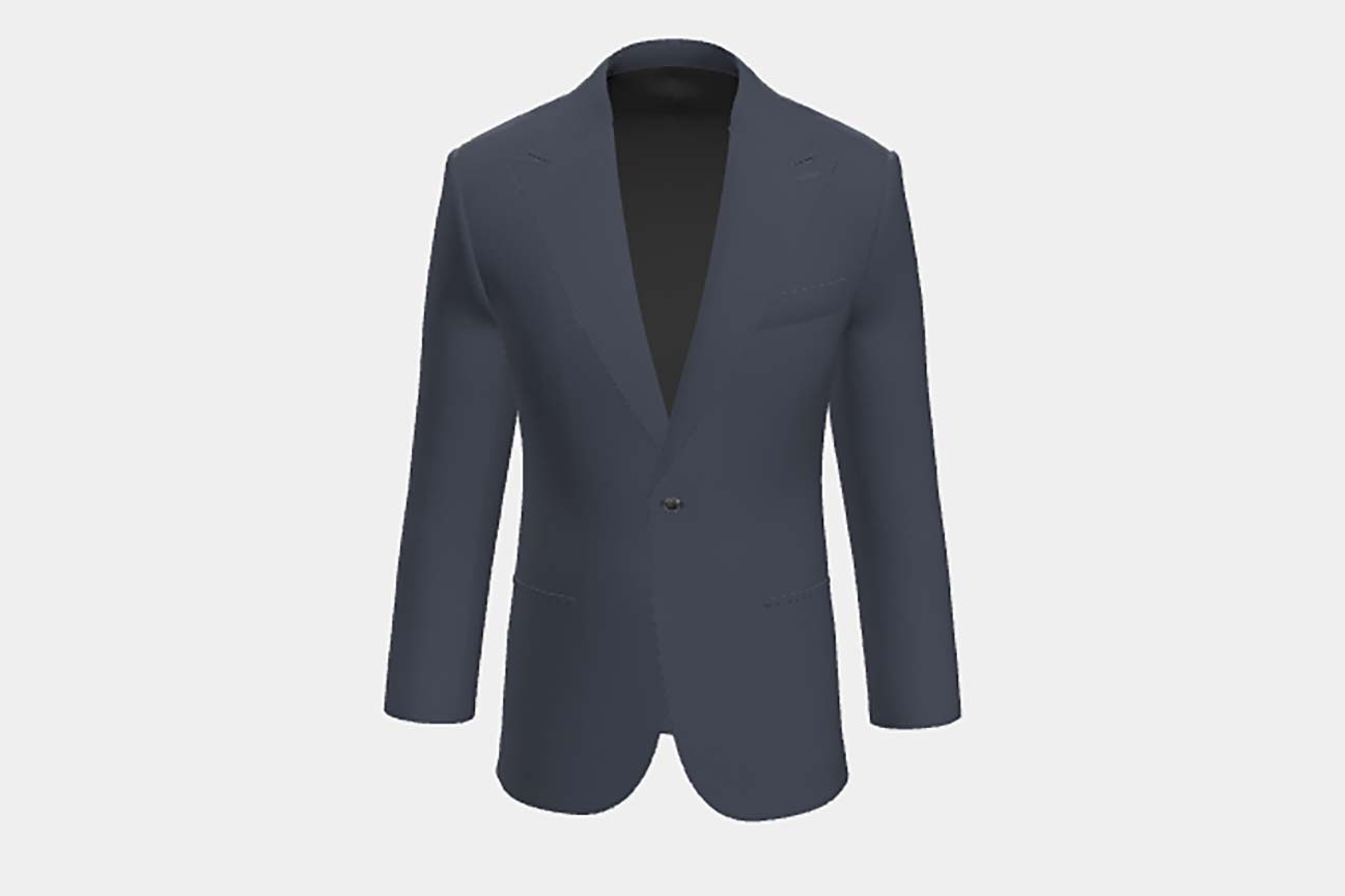 Tailored blue 130s wool jacket Caccioppoli