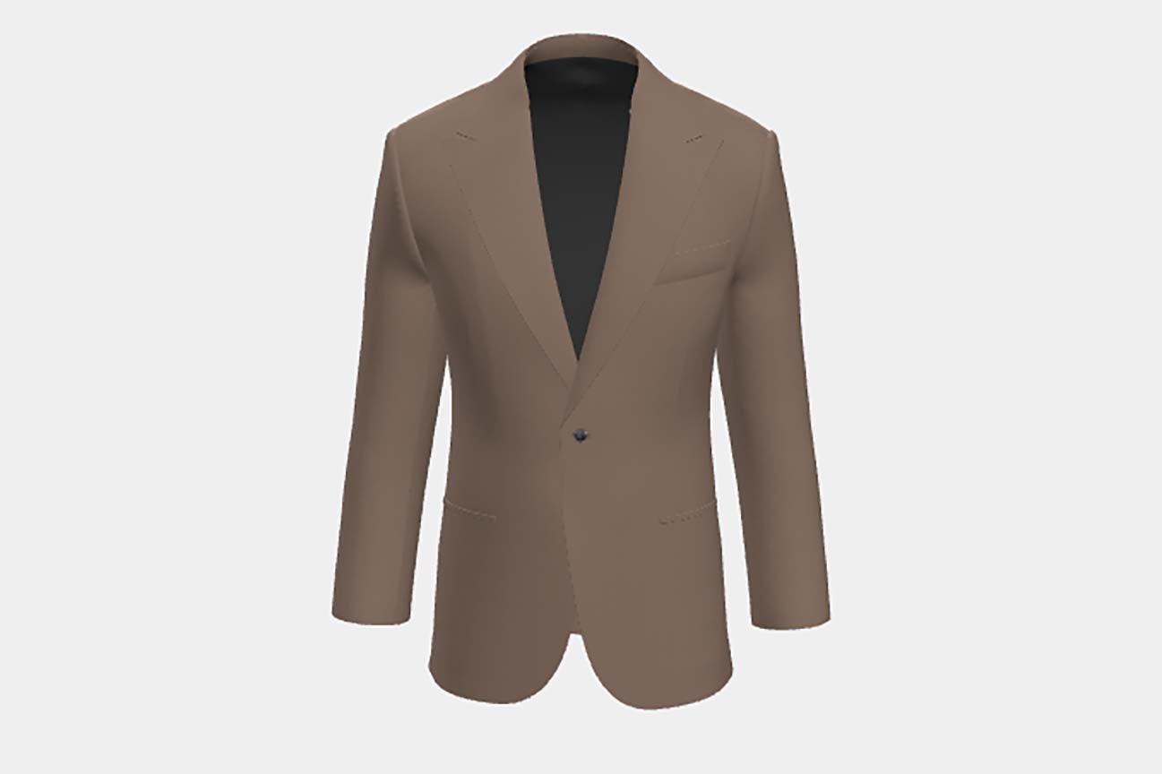 Veste tailleur en laine beige solaro années 130 Caccioppoli