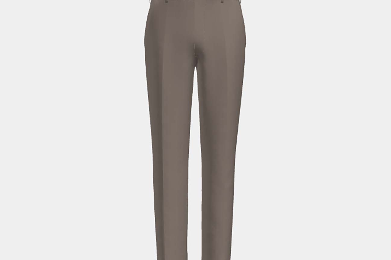Beige solaro 130s wool tailored trousers Caccioppoli