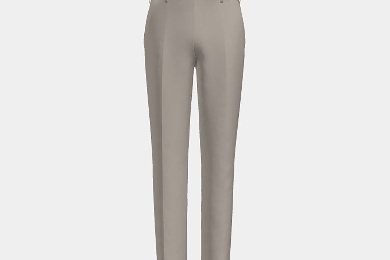 Pantalone su misura lana e seta 150s beige Caccioppoli