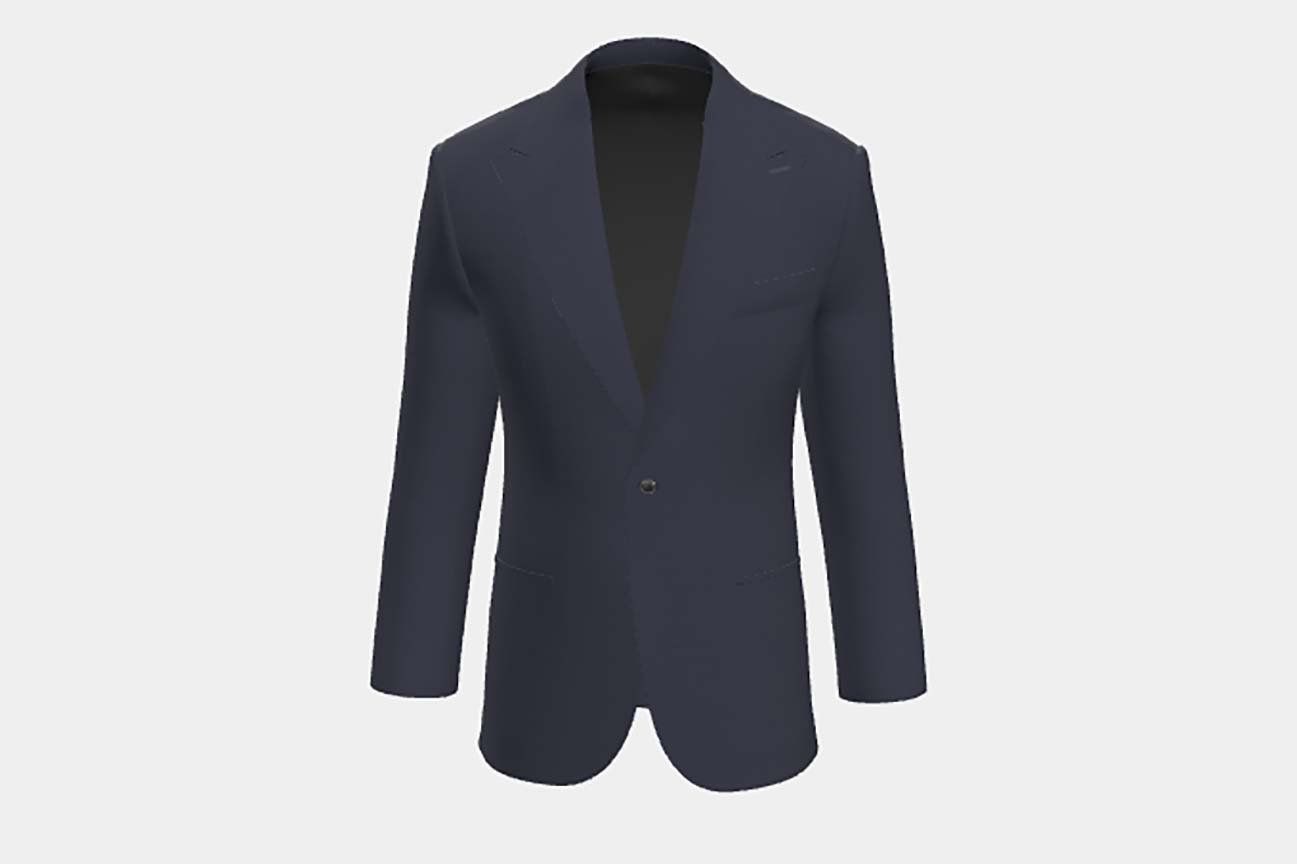 Canonico blue 120s wool tailored jacket