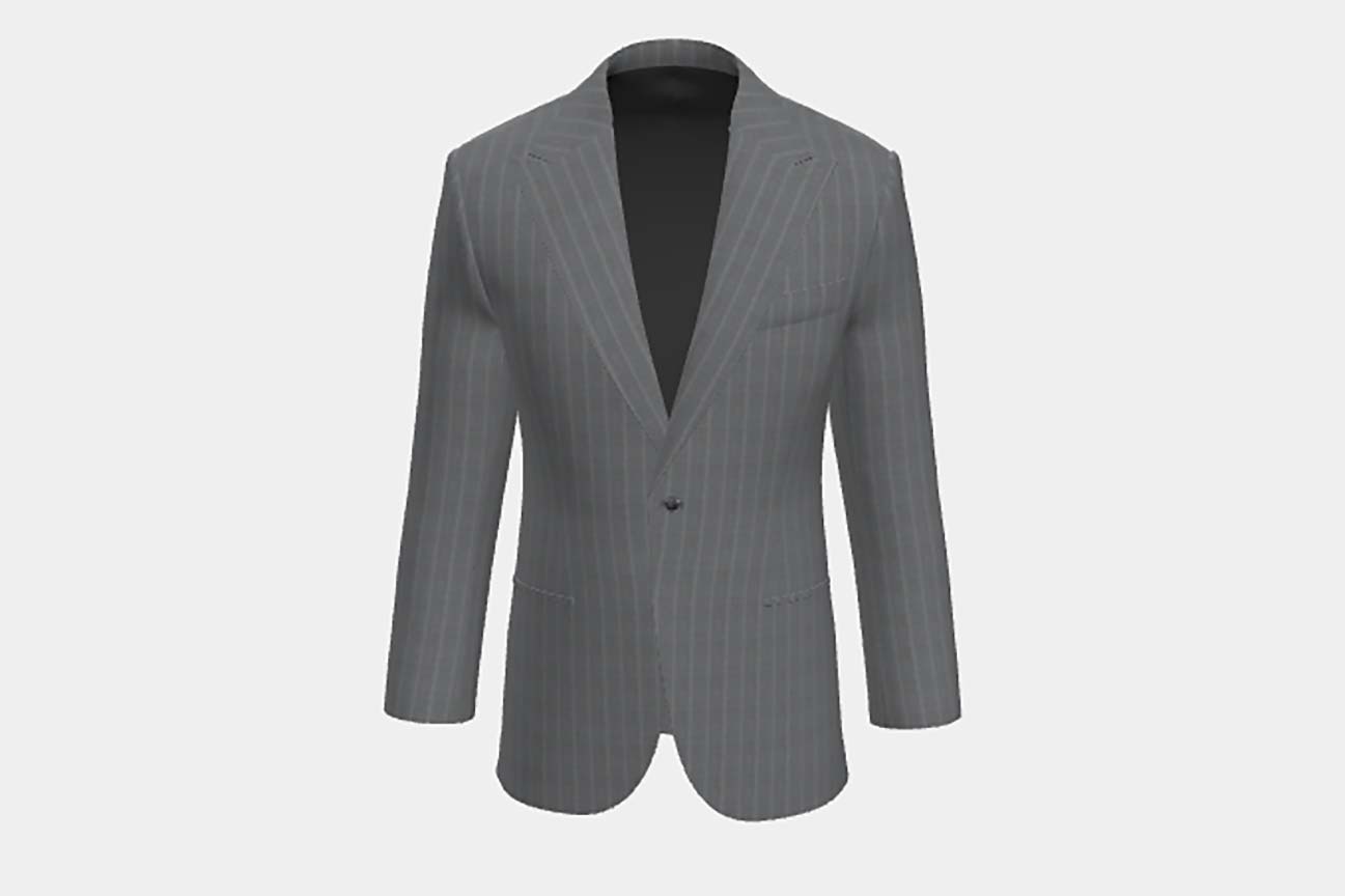 Canonico gray 120s wool tailored jacket