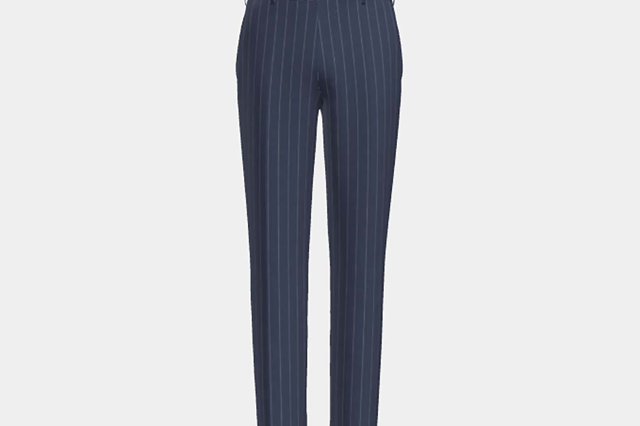 Canonico blue 120s wool tailored trousers