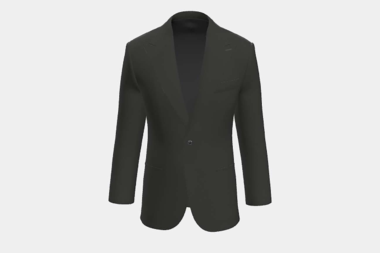 Tailored wool and silk jacket 150s black Caccioppoli