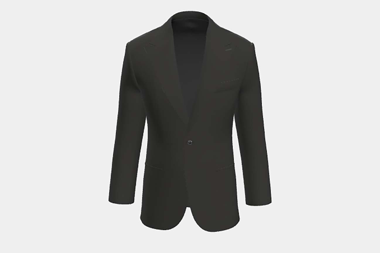 Canonico black 120s wool tailored jacket
