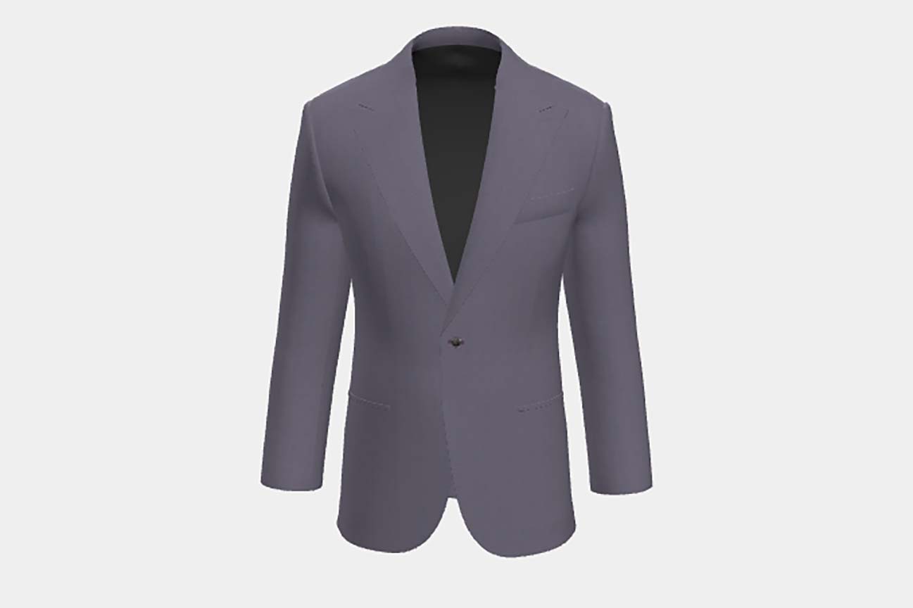 Made to measure wool and silk jacket 150s purple Caccioppoli