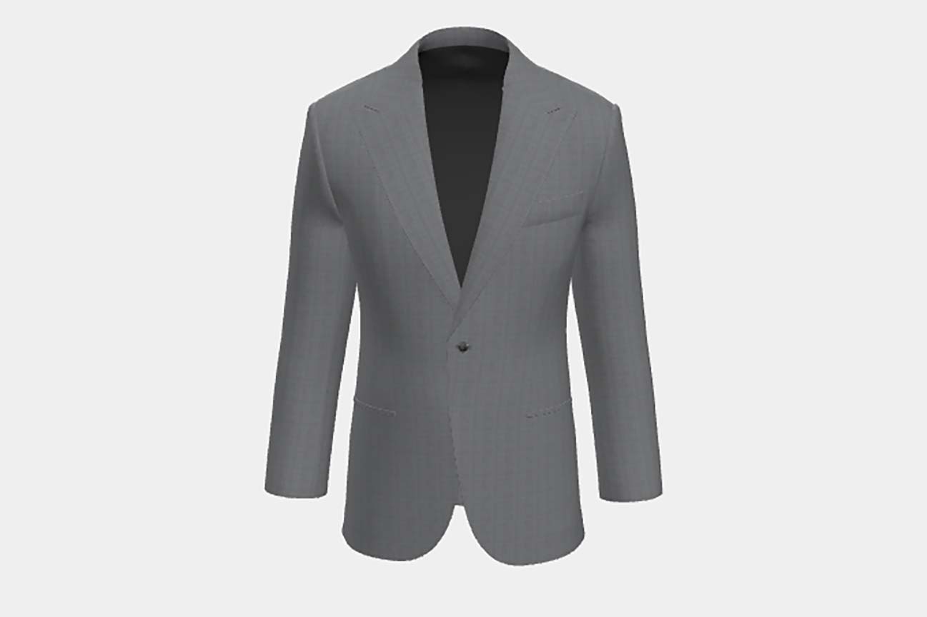 Canonico gray 120s wool tailored jacket