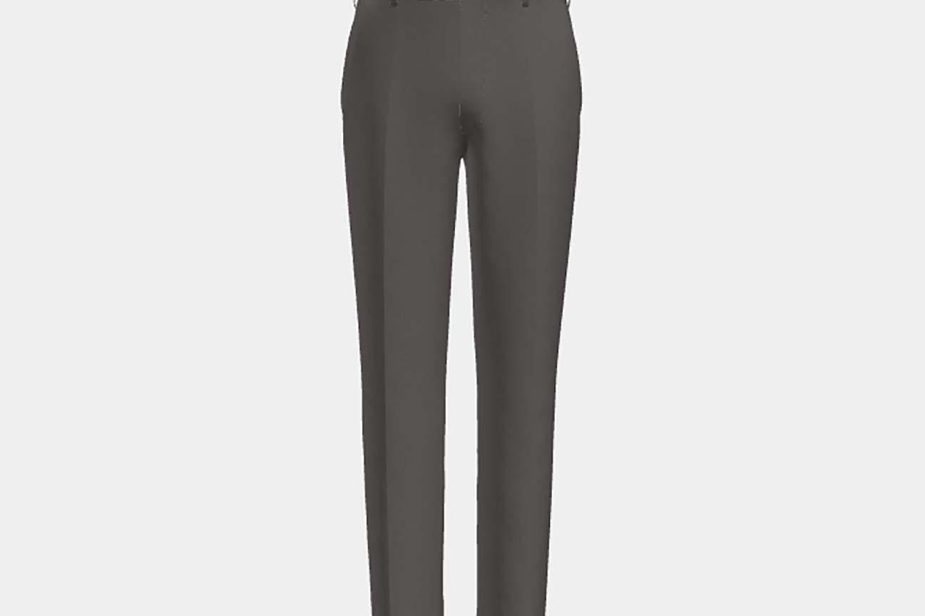 Pantalon tailleur en laine beige 110's Canonico