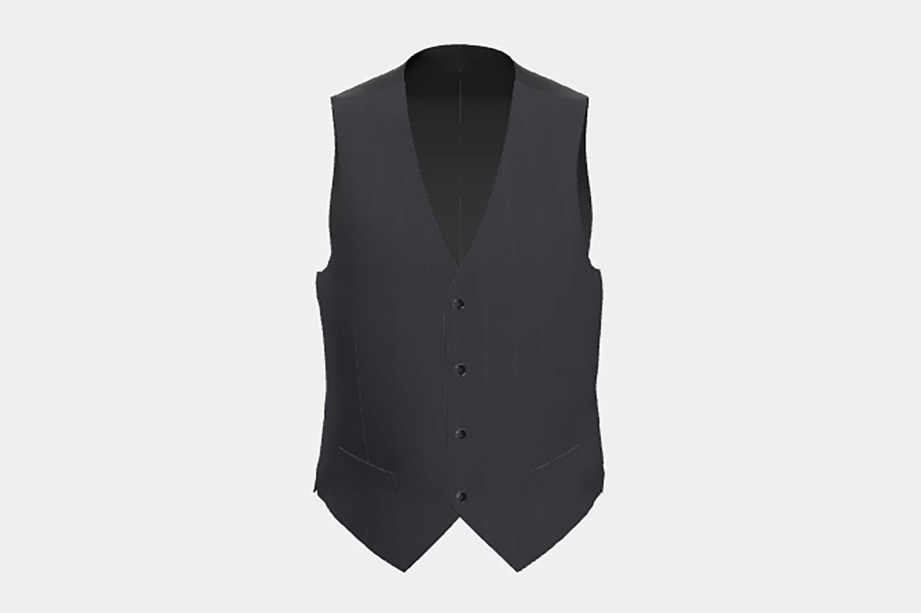 Canonico blue 110s wool tailored vest
