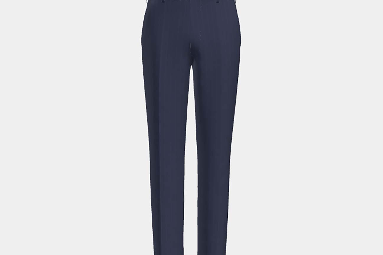 Tailored blue pinstripe 130s wool trousers Caccioppoli
