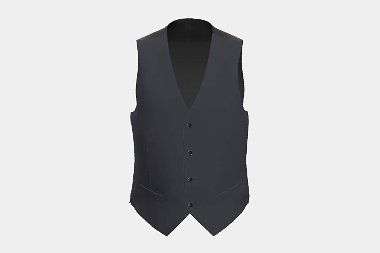 Canonico blue 110s wool tailored vest