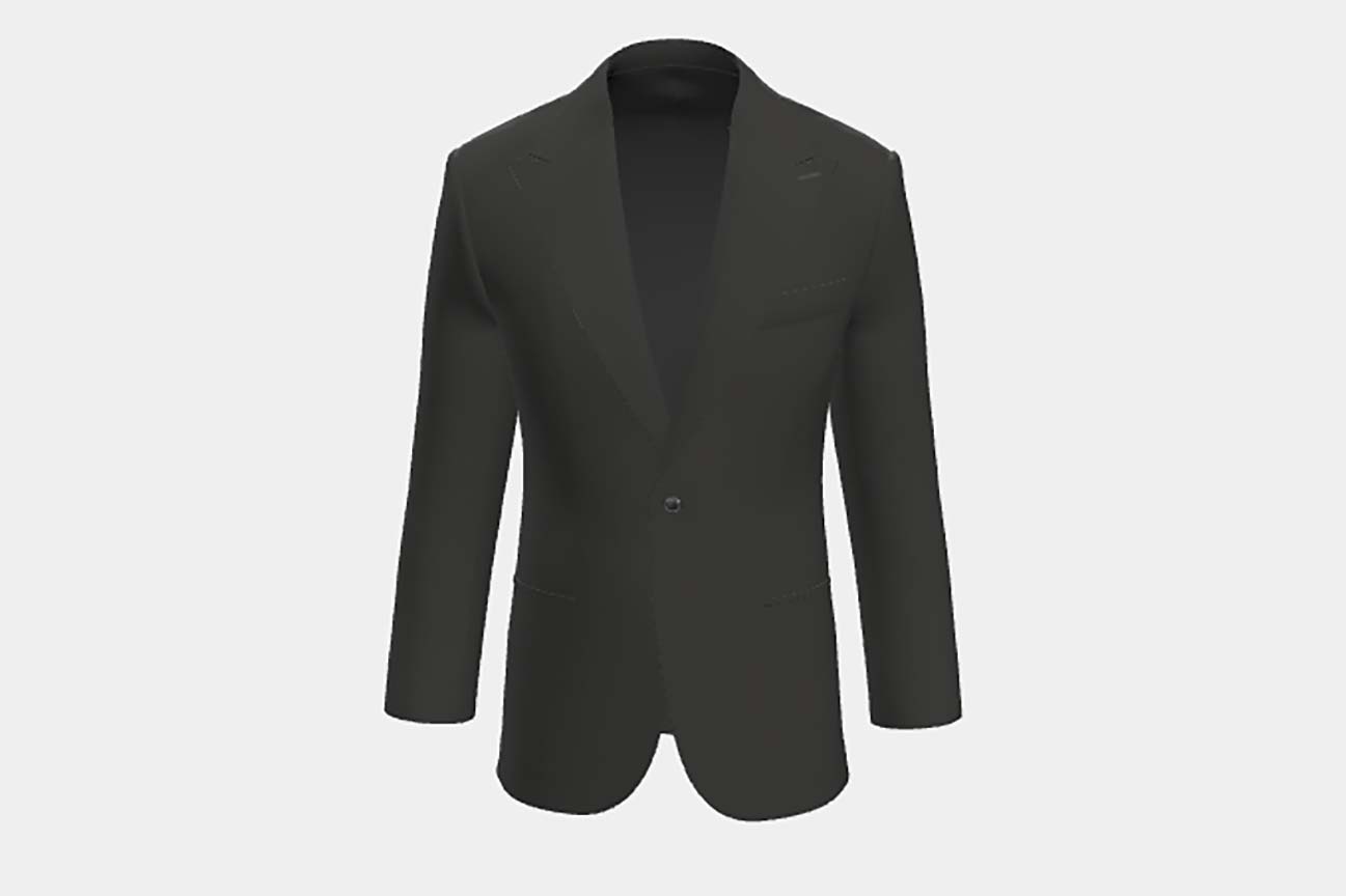 Canonico black 110s wool tailored jacket