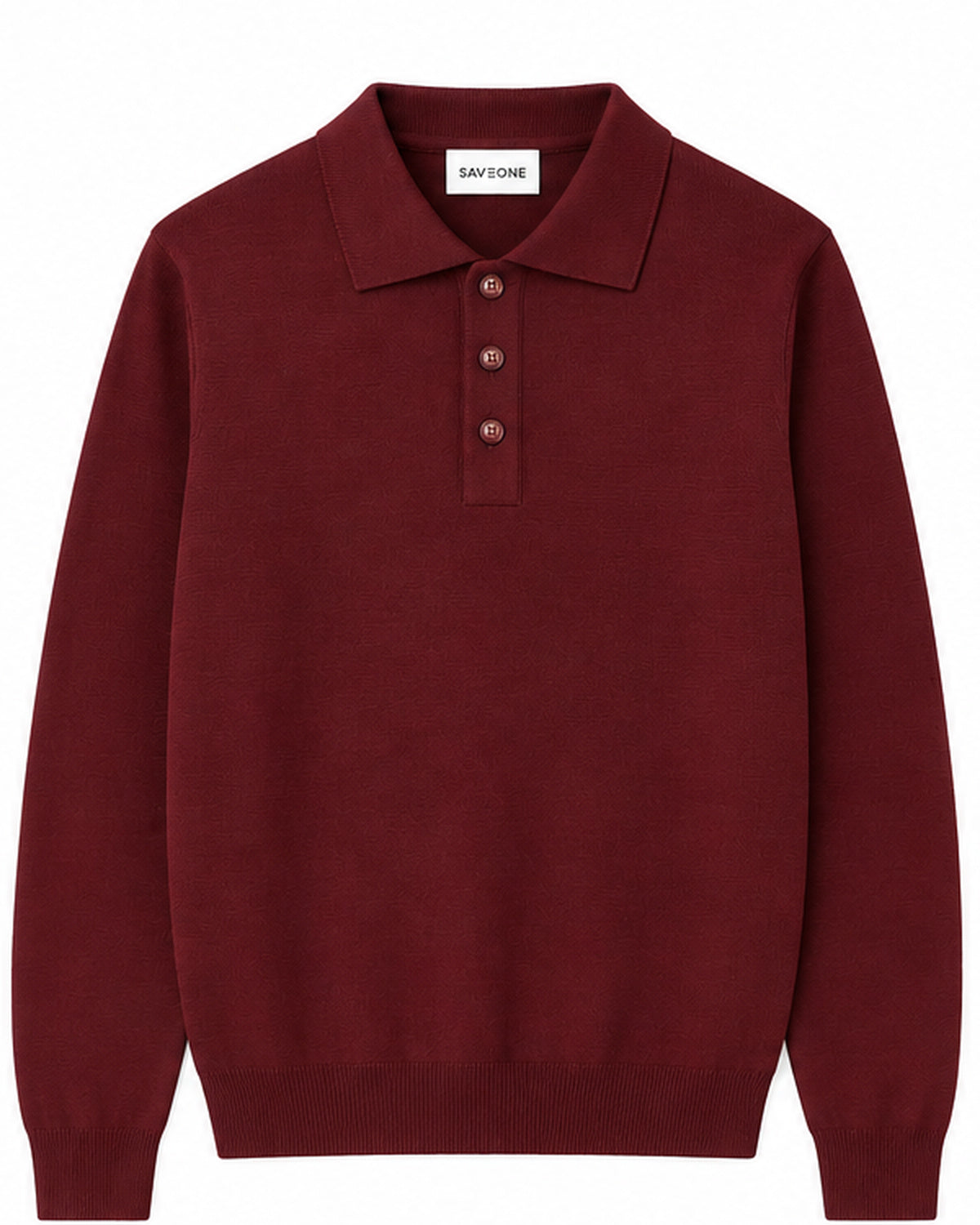 Polo Rovigo aus bordeauxfarbener Tollegno-Wolle