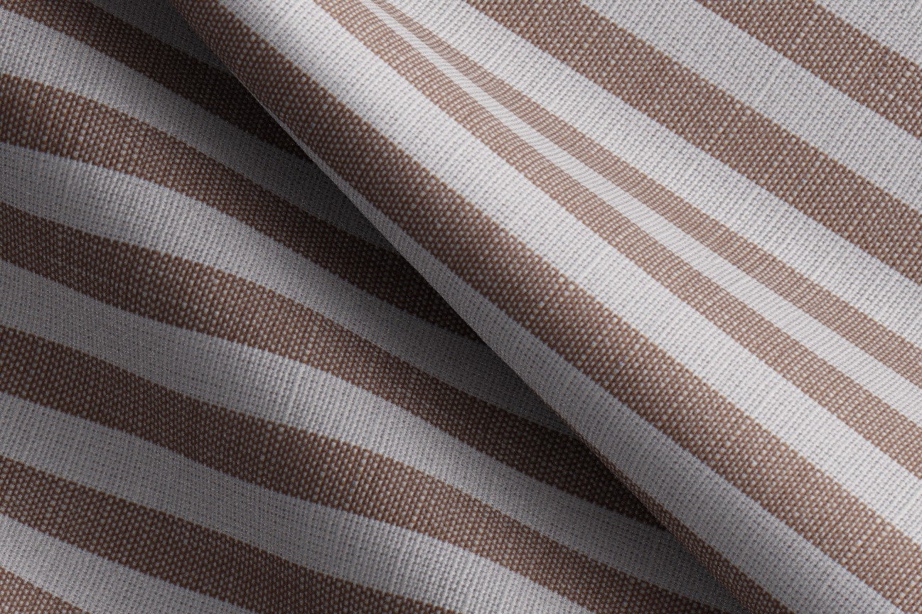 Brown linen and cotton tailored shirt