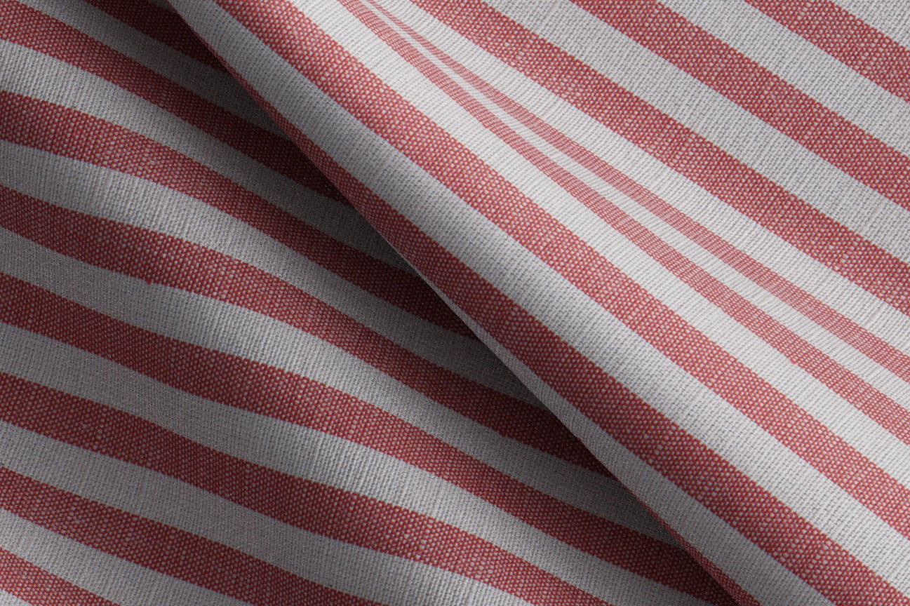 Red linen and cotton tailored shirt