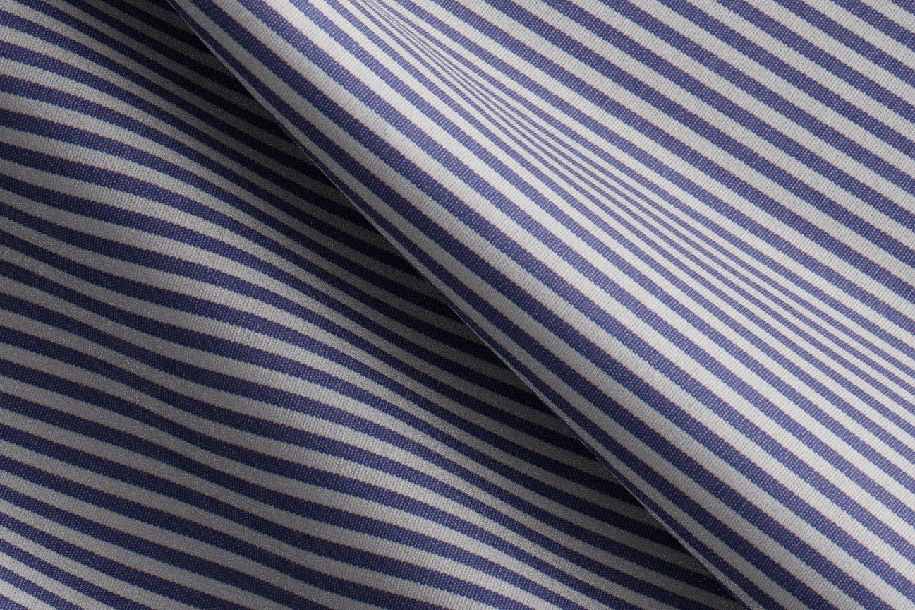 Blue striped cotton tailored shirt