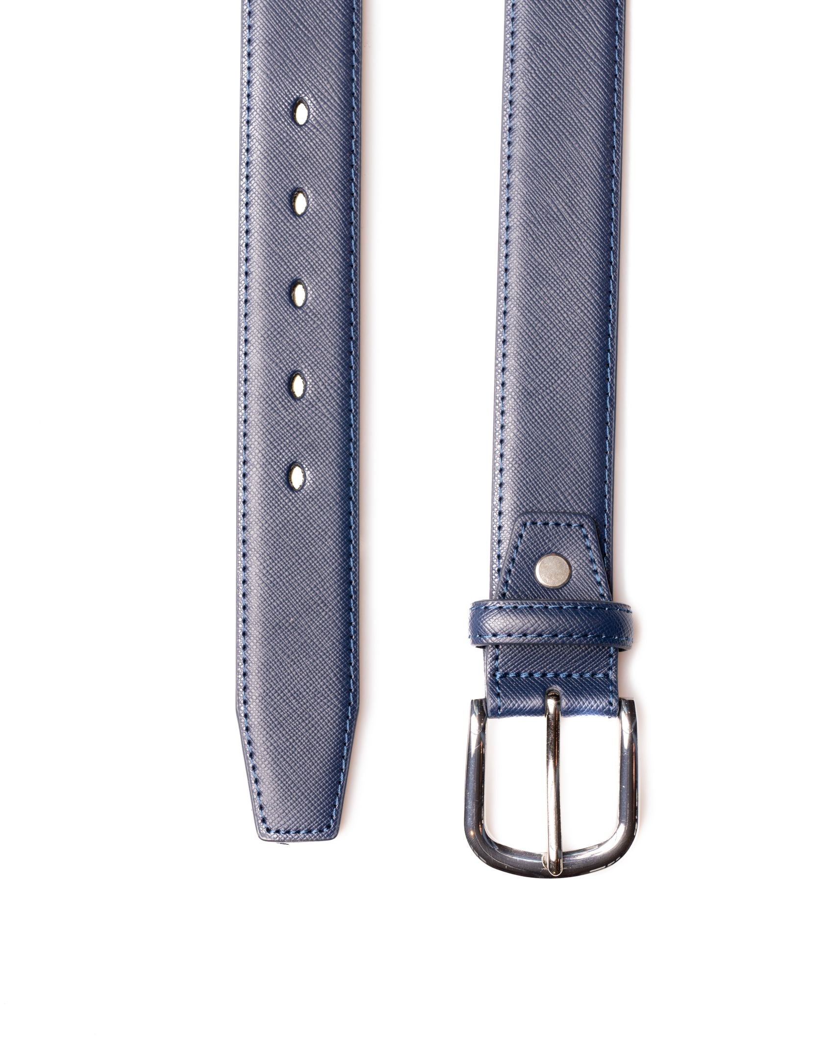 CINTURA CLASSICA SAFFIANO IN PELLE BLU