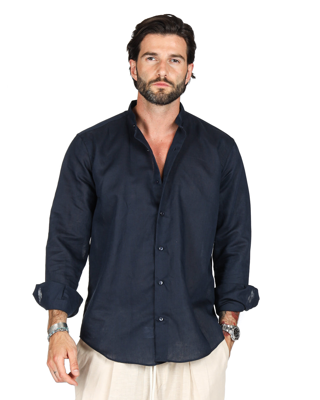 Positano - Blue Korean linen shirt