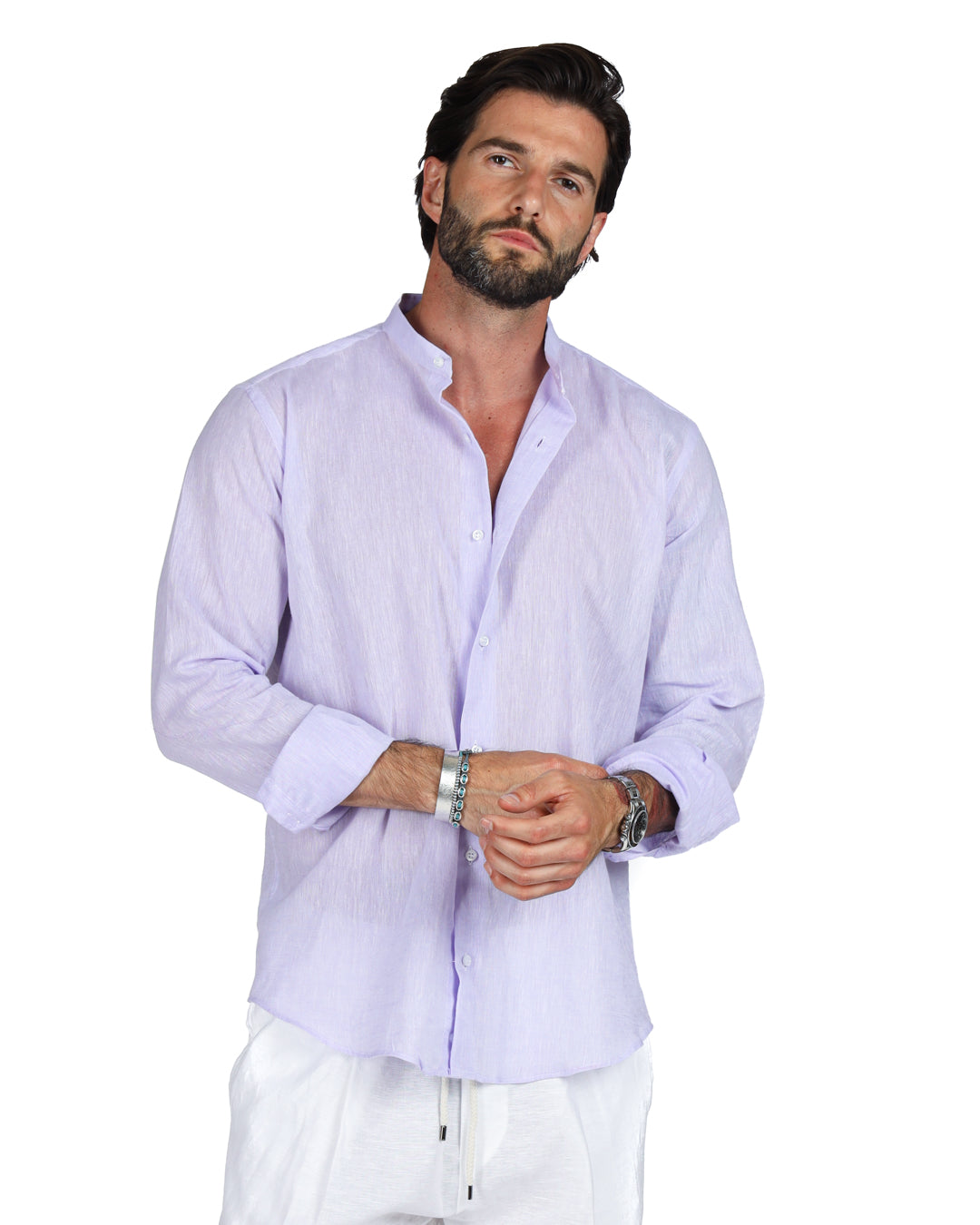Positano - Lilac Korean linen shirt