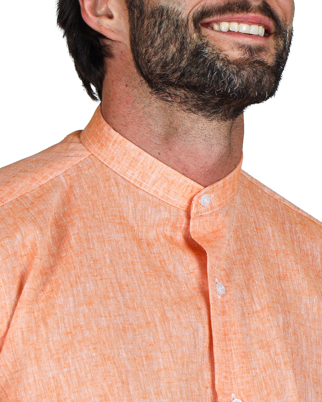 Positano - Orange Korean linen shirt