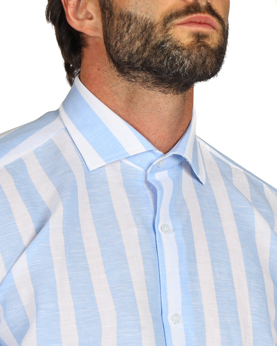 Amalfi - Classic blue maxi stripe shirt