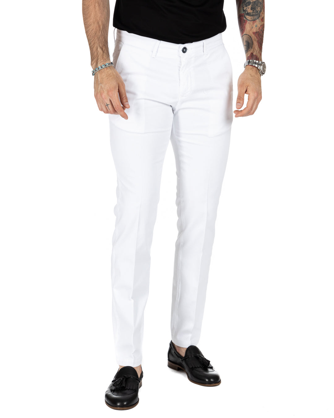 Bill - pantalon blindé blanc