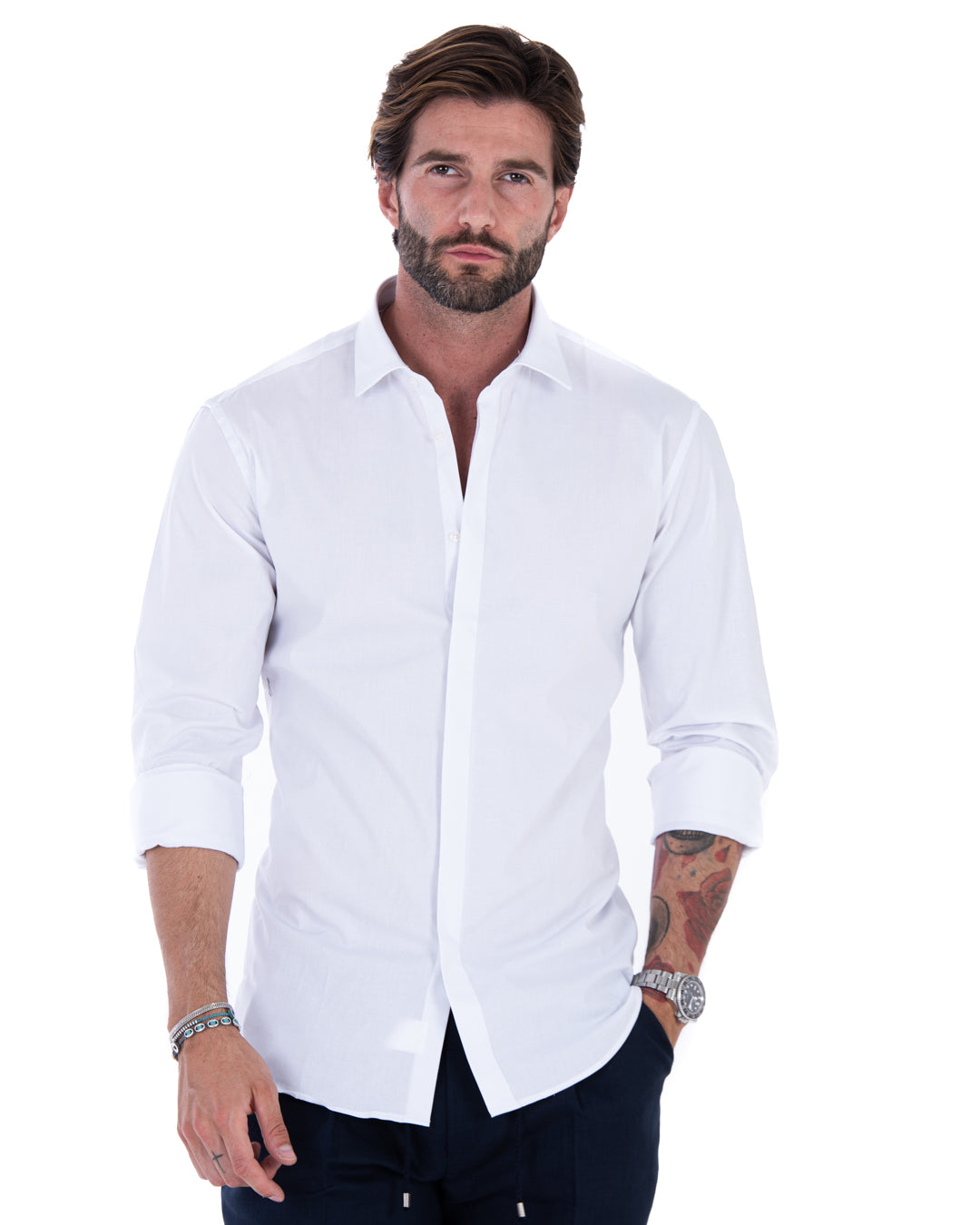 Chemise blanche classique - basique en coton