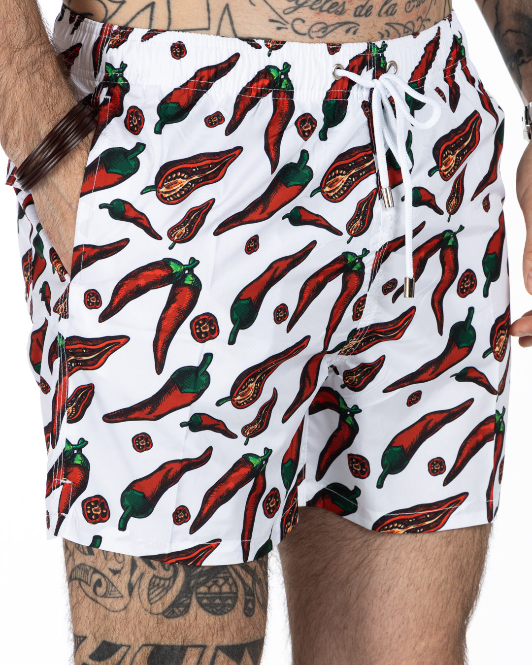 Maillot de bain - Motif piment blanc