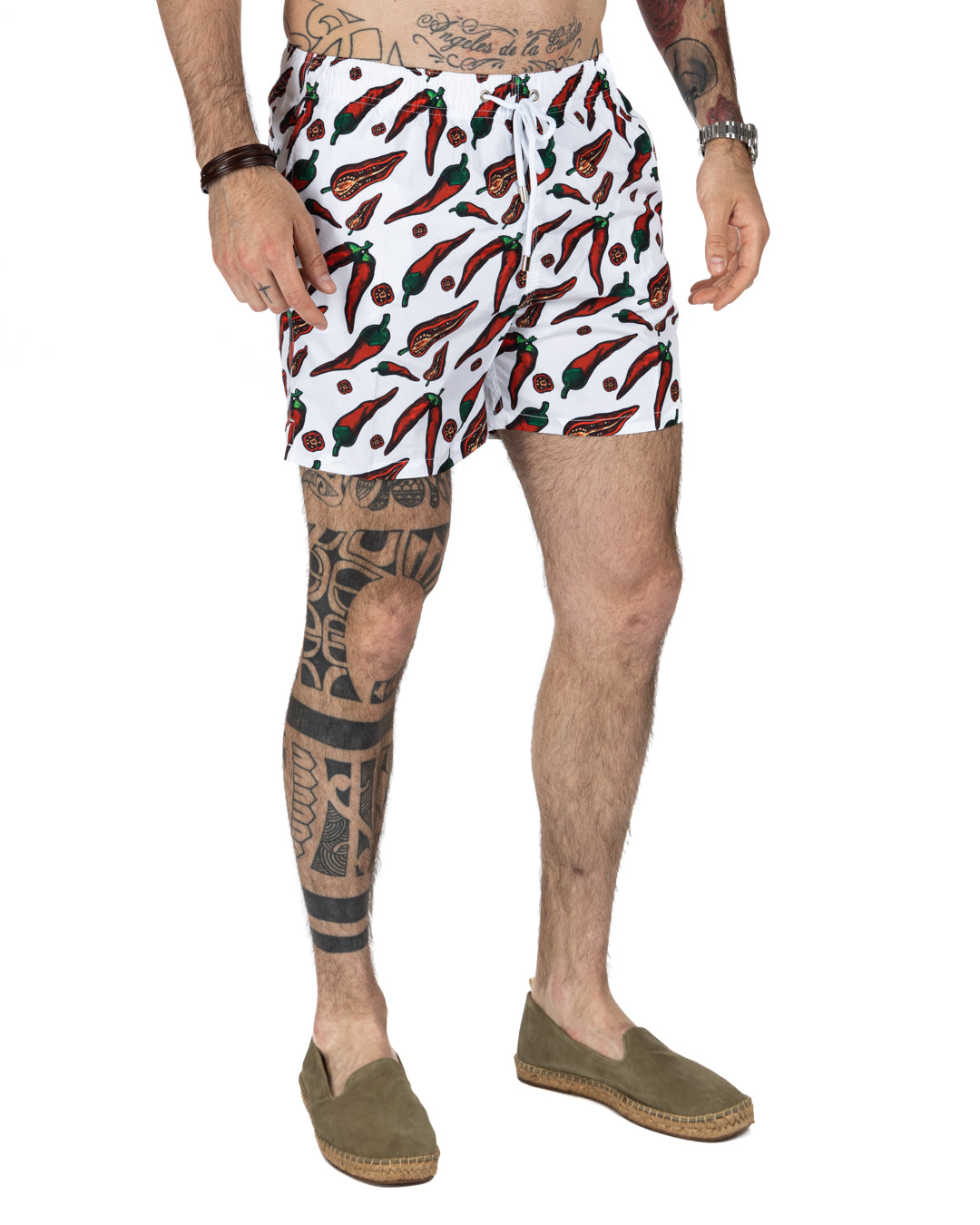 Maillot de bain - Motif piment blanc