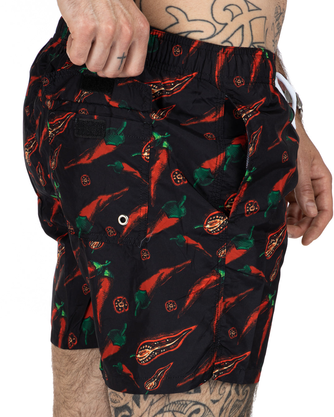 Swimsuit - Black chilli pattern