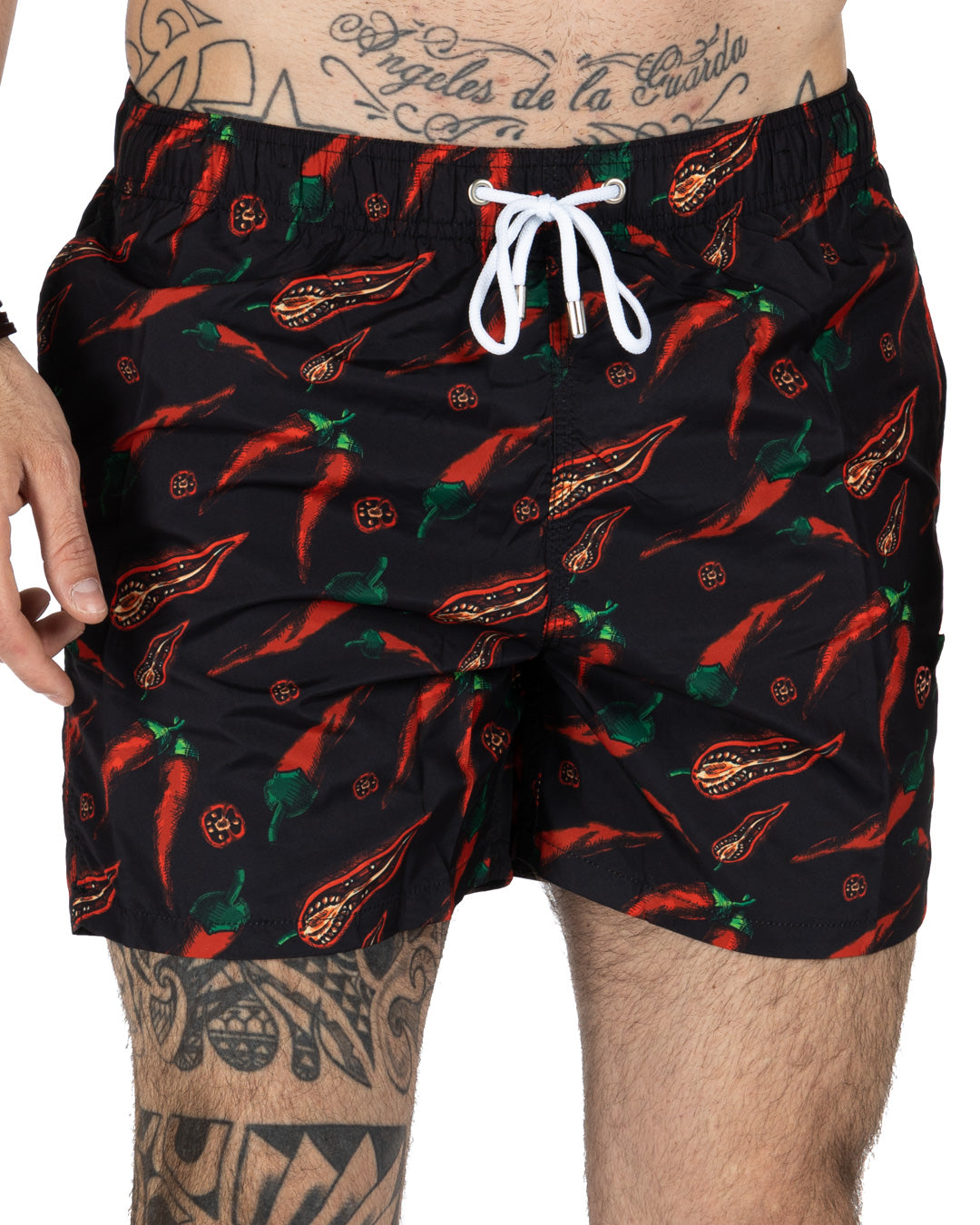 Swimsuit - Black chilli pattern