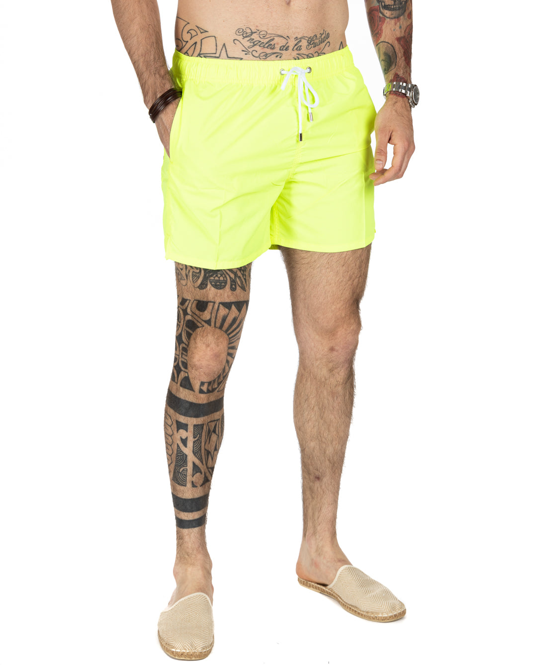 Maillot de bain - Jaune fluo uni