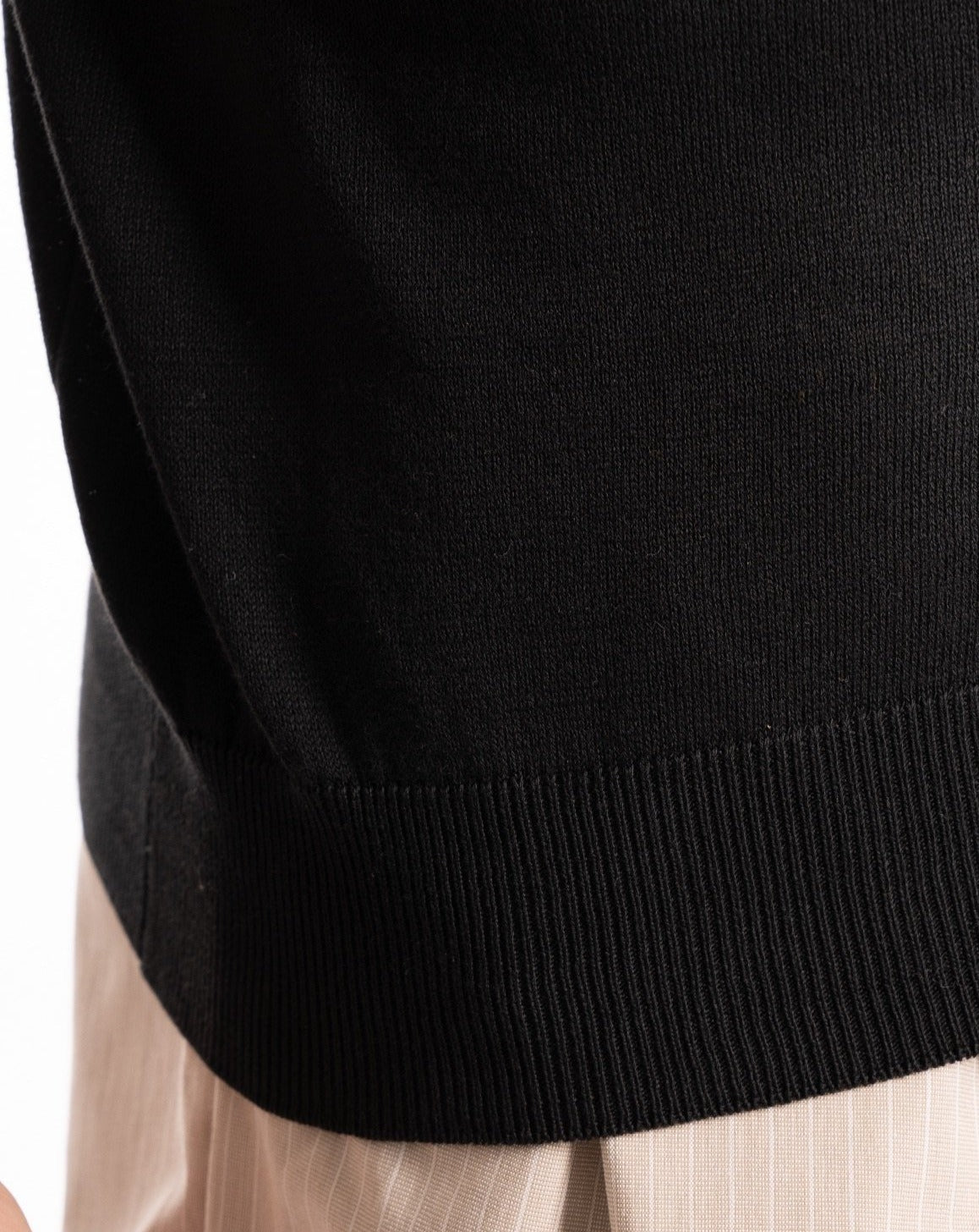 Roger - black knit polo