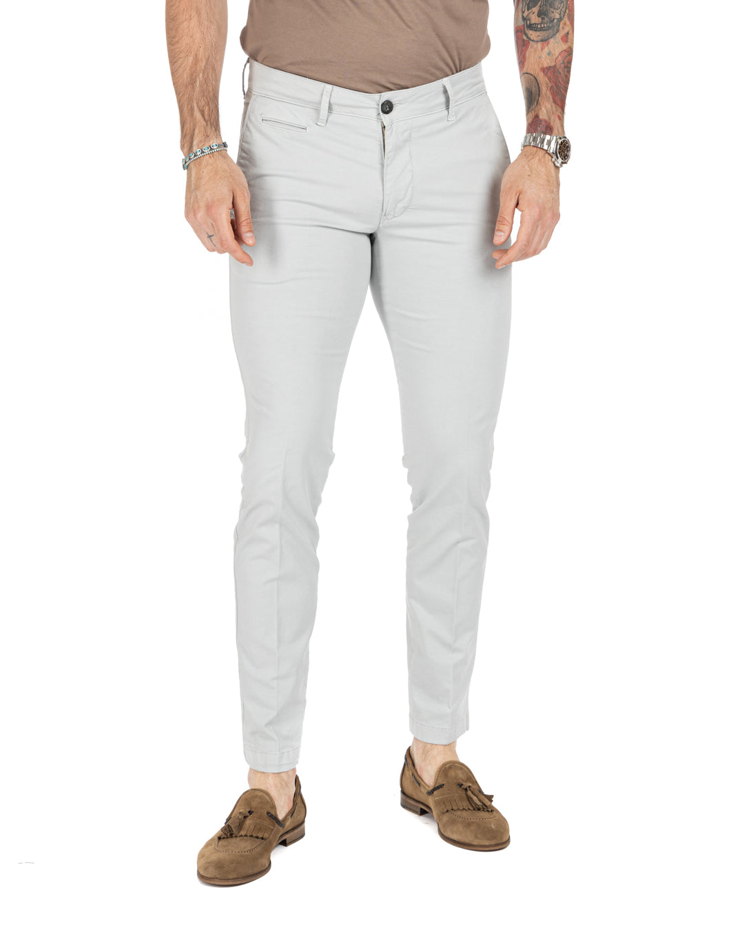Frank - gray basic trousers
