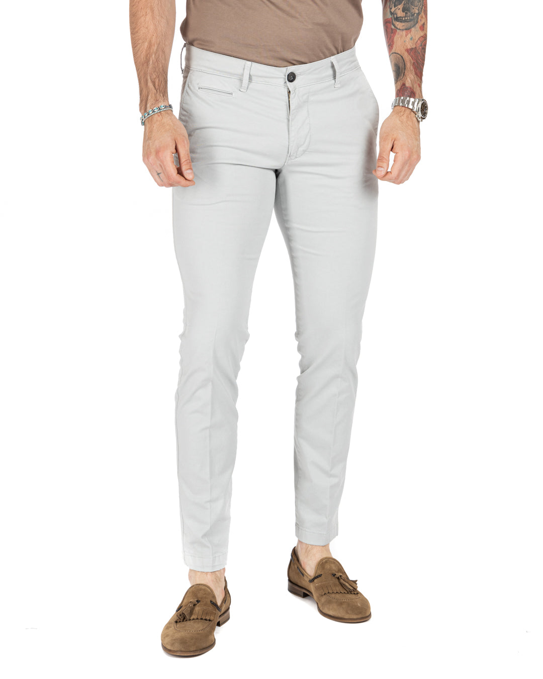 Frank - gray basic trousers