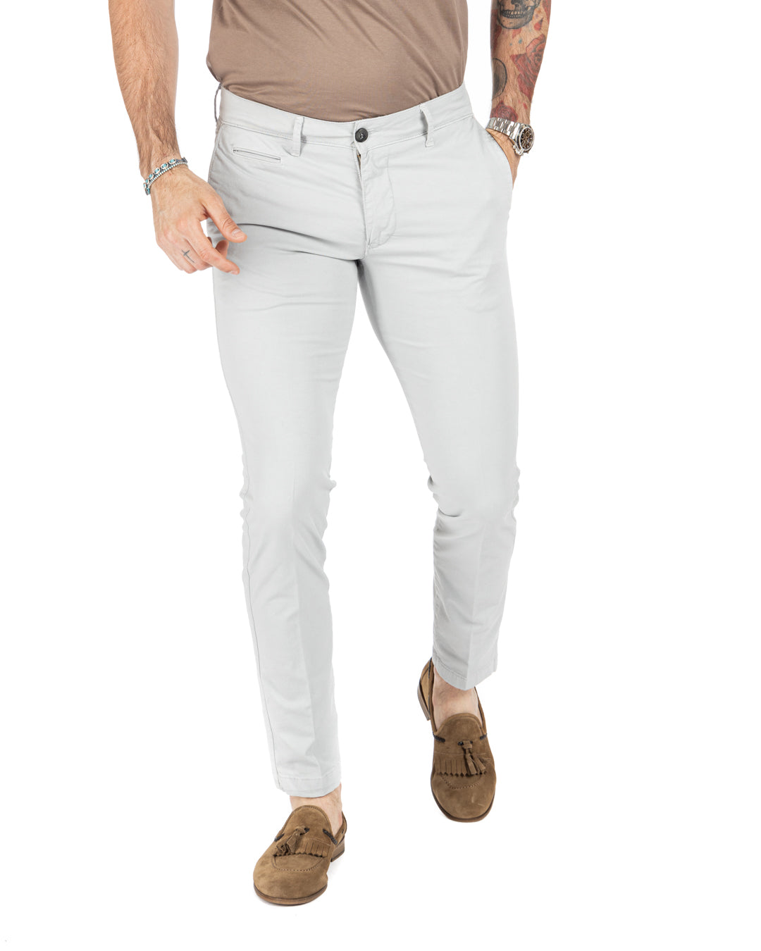 Frank - gray basic trousers