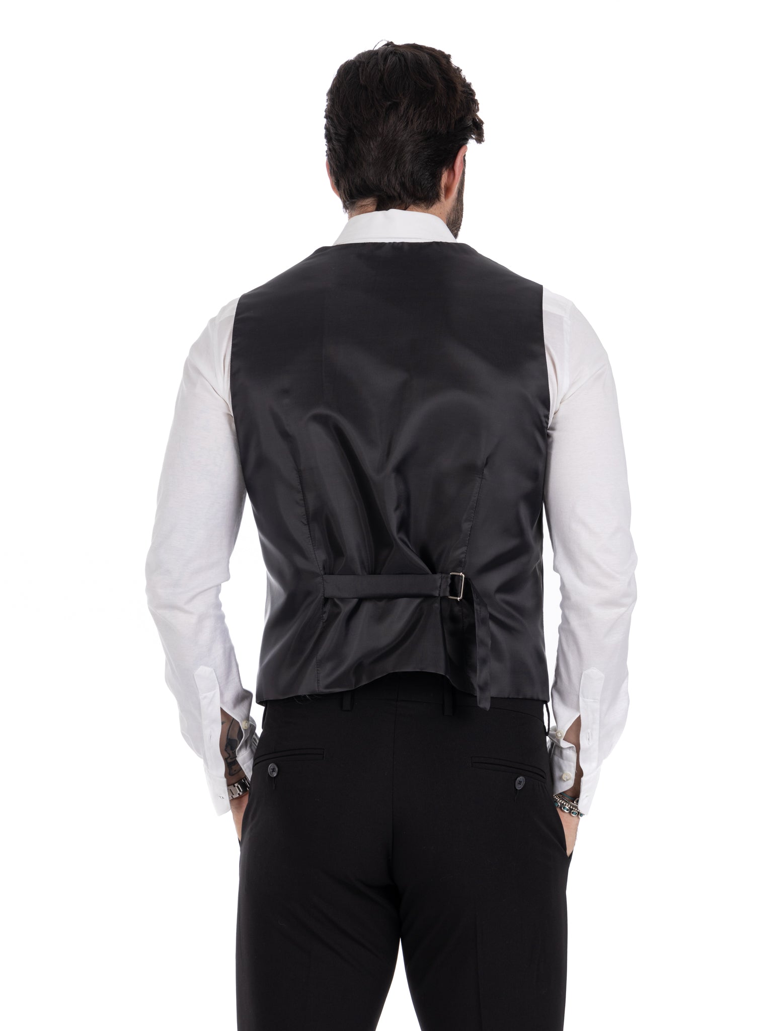 Dresden - black single-breasted waistcoat