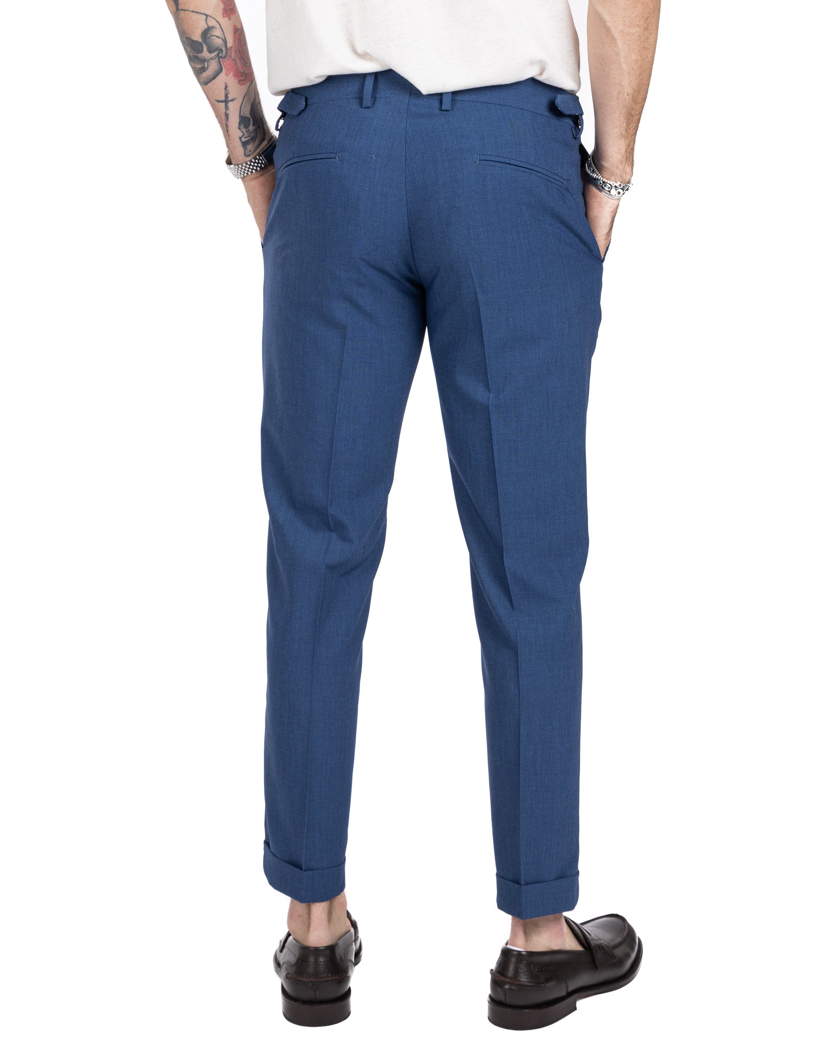 Trani - pantalon en jean avec boucles