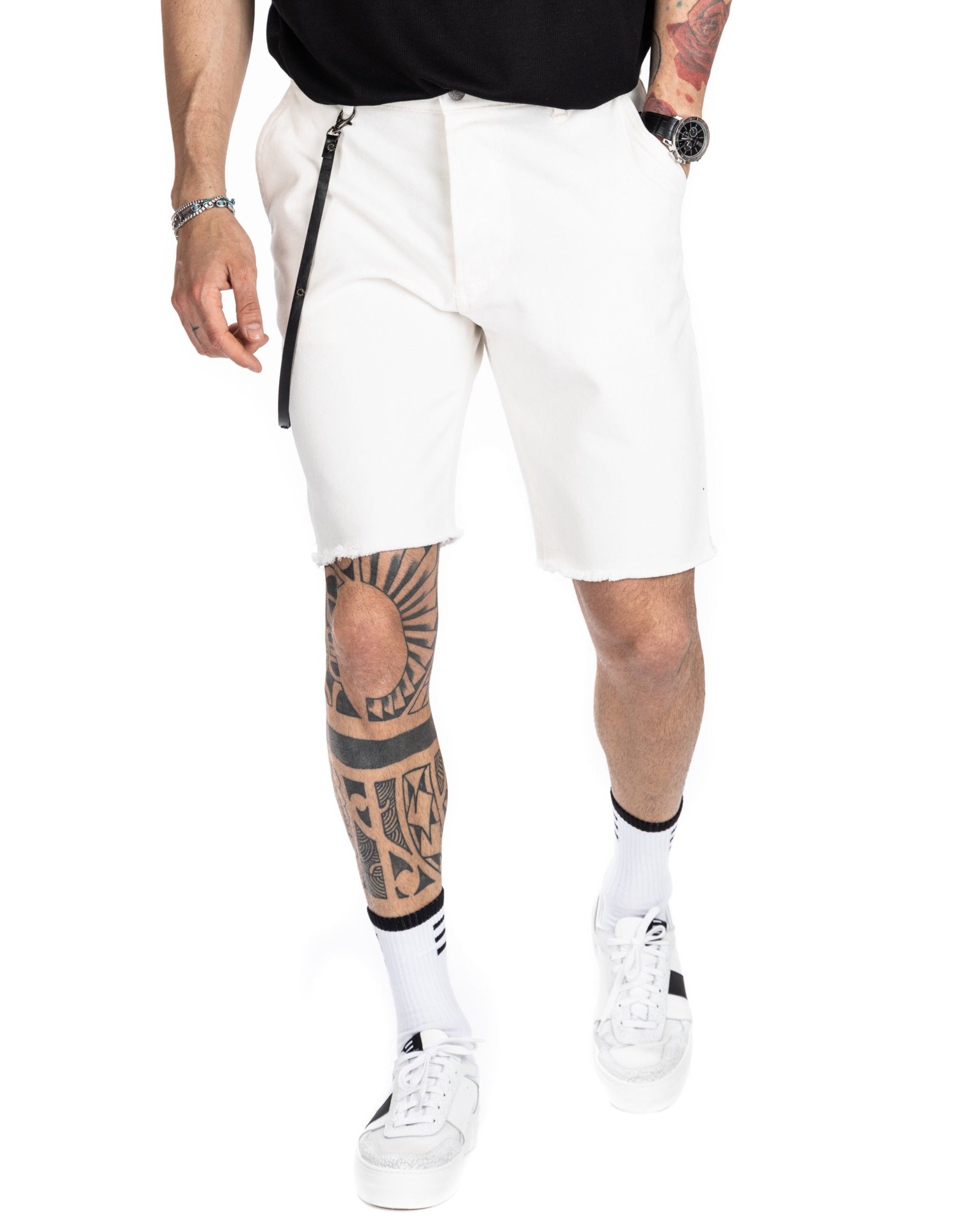 BULL - WHITE JEANS BERMUDA