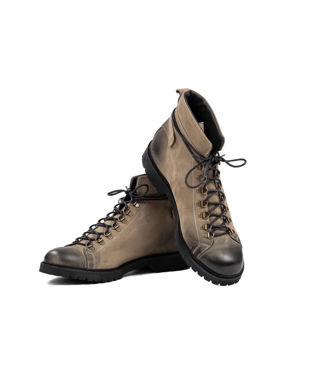 APOLLO - BOTTINES EN CUIR NUBUCK MUD