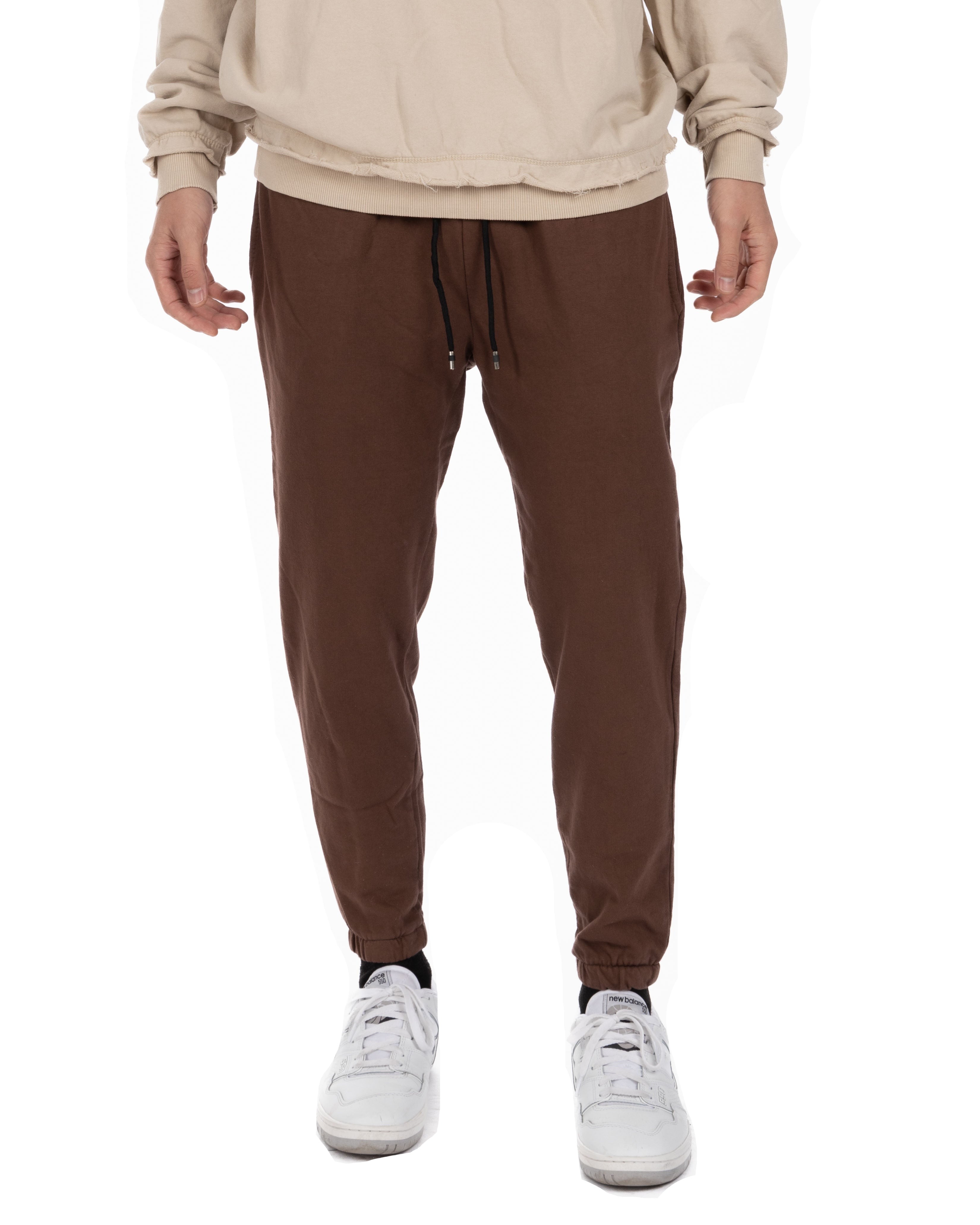 Hans - pantalon de survêtement marron foncé