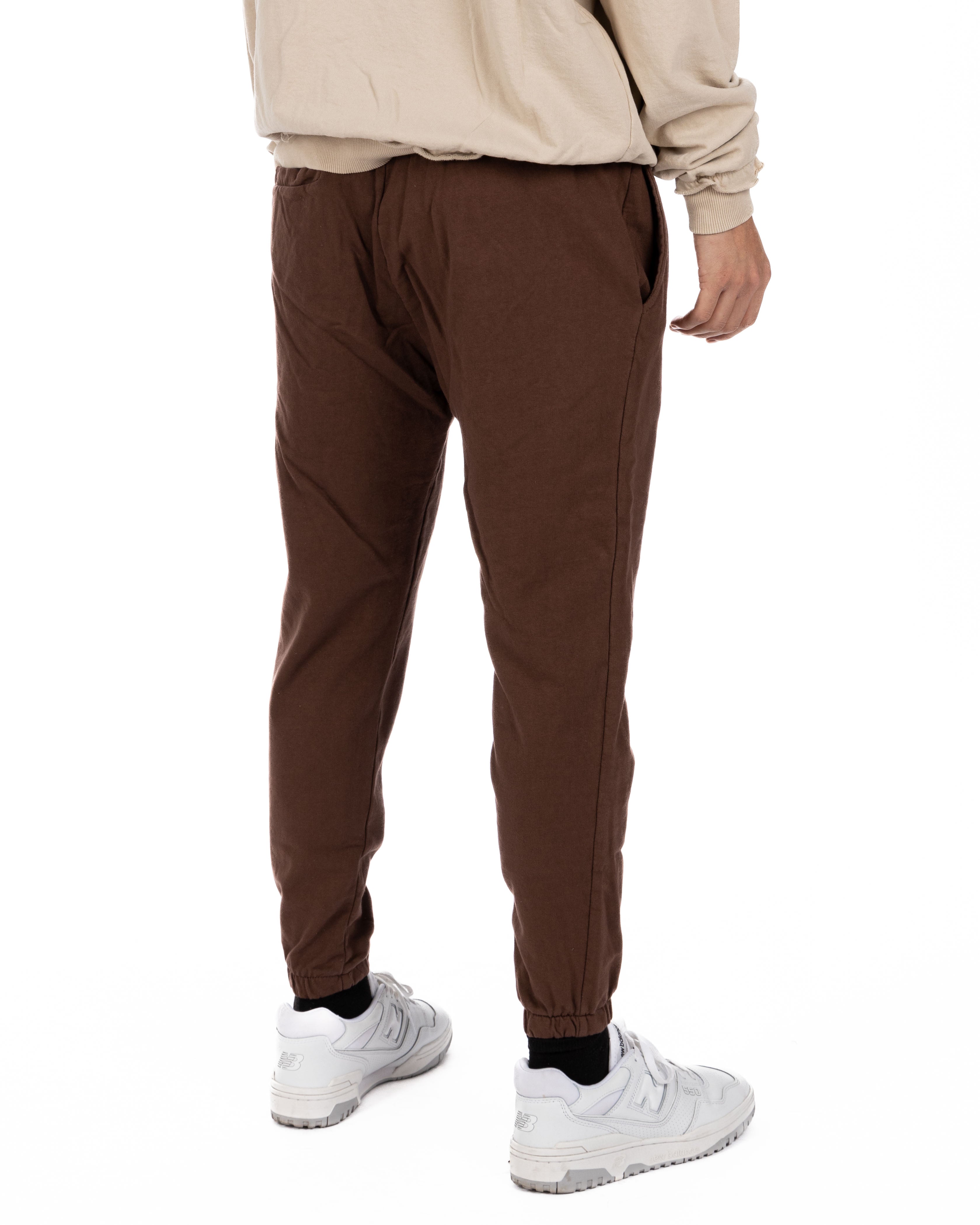 Hans - pantalon de survêtement marron foncé