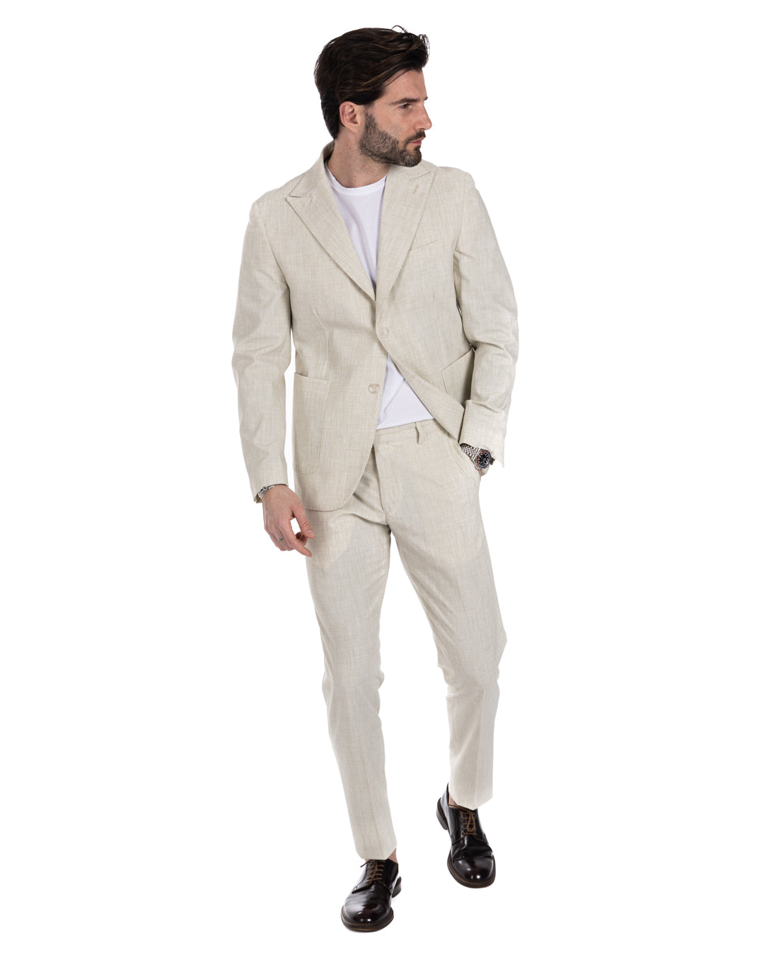 Lipari - green single-breasted suit